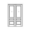 Single Lite over 2-panel double doors
Panel- Raised
Glazing- IG